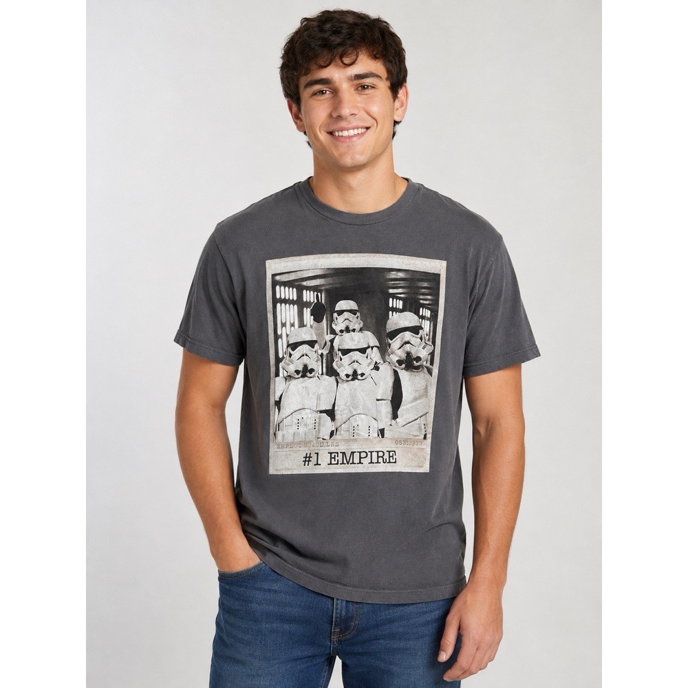 Star Wars Stormtrooper #1 Empire Graphic T Shirt Mens Large Gray Disney Lucas